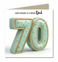 70th Birthday Card for Boys Personalised, Grandad, Son, Husband, Dad