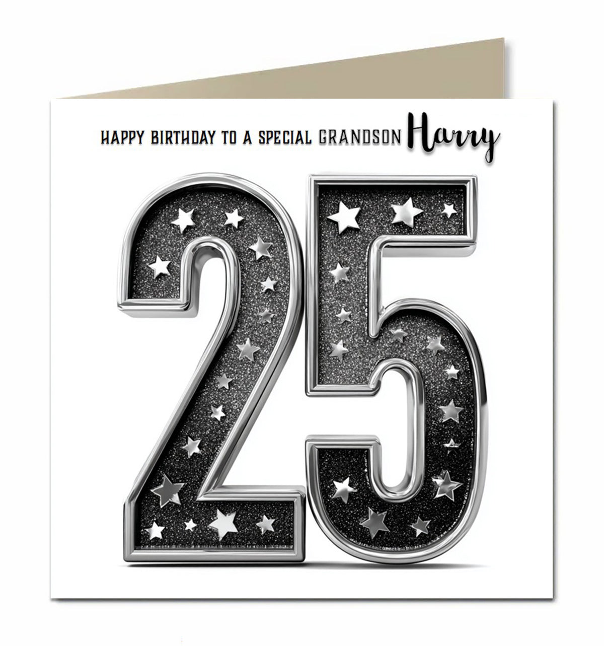 25th Birthday Card for Boys Personalised, Grandson, Son, Husband, Brother