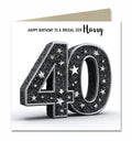 40th Birthday Card for Boys Personalised, Grandson, Son, Husband, Dad