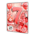 7th Birthday Card Shoes Girl Granddaughter Daughter Niece Large A5 Size