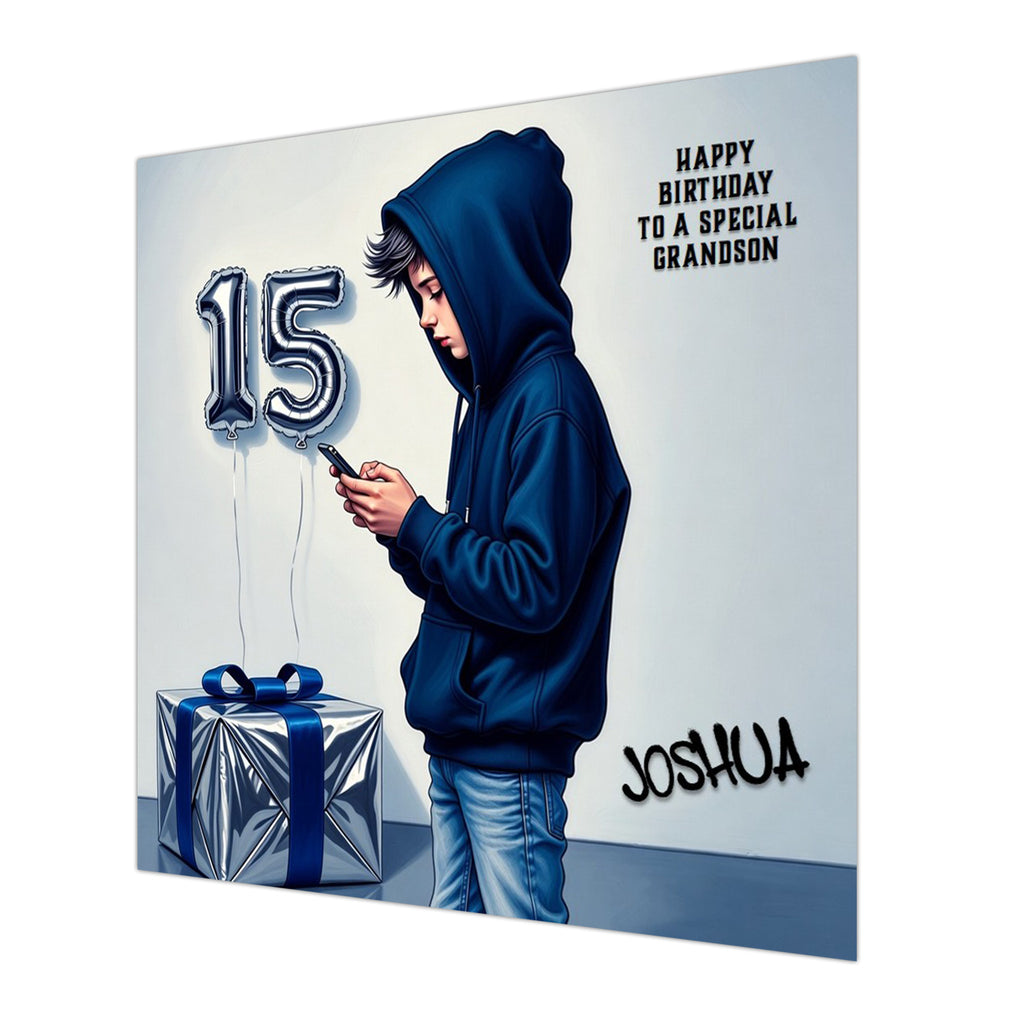 15th Birthday Card For Boys, Grandson, Son, Nephew, Brother, Teenager, Personalised