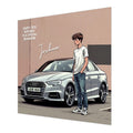 Car Birthday Card, Boys, Personalised, Son, Grandson, Nephew, Silver