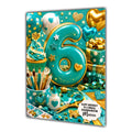 6th Birthday Card Arts & Crafts Girl Granddaughter Daughter  Large A5 Size