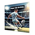 17th Rugby Birthday Card for Boys Personalised, Grandson, Son, Nephew,