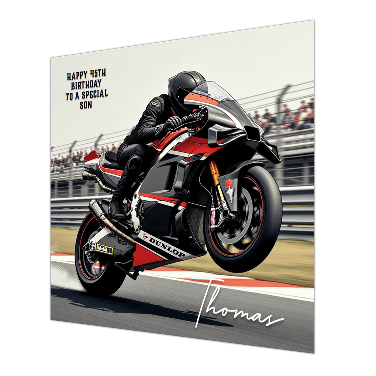 Motorbike Birthday Card, Men, Personalised, Husband, Dad, Son, Uncle Biker