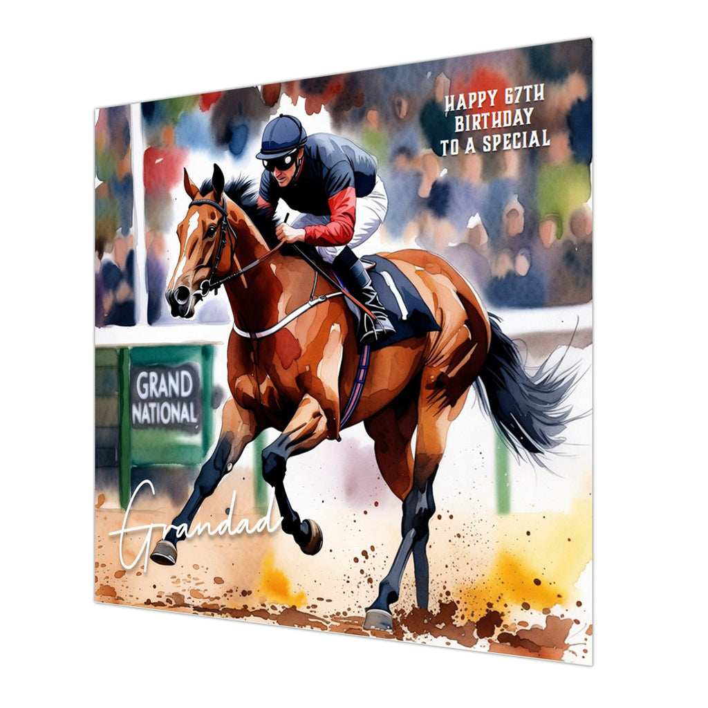 Horse Racing Birthday Card, Men, Personalised, Husband, Dad, Son, Uncle