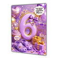 6th Birthday Card Gymnastics Girl Granddaughter Daughter  Large A5 Size