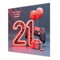 21st Gaming Birthday Card for Boys Personalised, Grandson, Son, Nephew