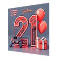 21st Gaming Birthday Card for Boys Personalised, Grandson, Son, Nephew