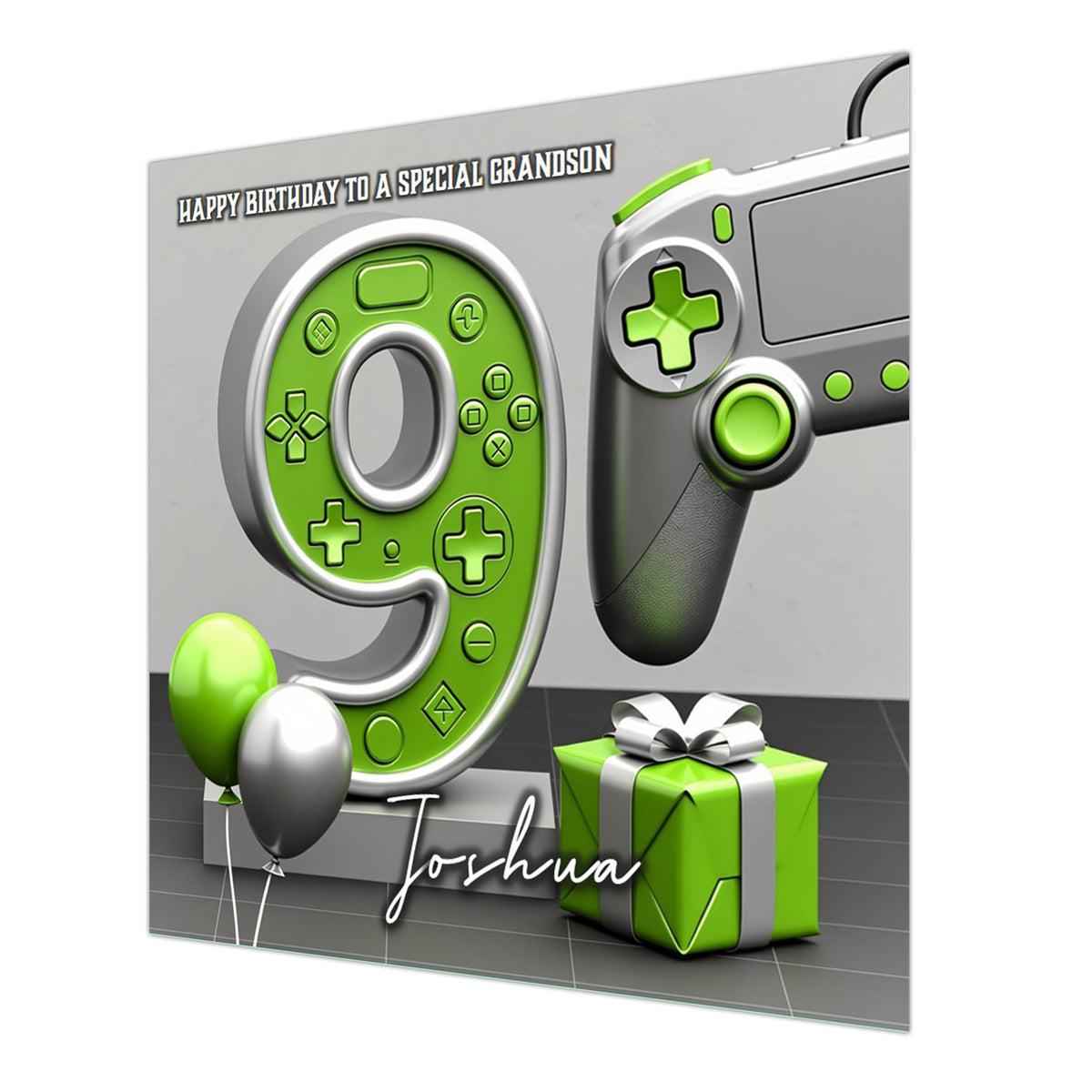 9th Gaming Birthday Card for Boys Personalised, Grandson, Son, Nephew