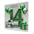 14th Gaming Birthday Card for Boys Personalised, Grandson, Son, Teenager