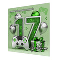 17th Gaming Birthday Card for Boys Personalised, Grandson, Son, Teenager