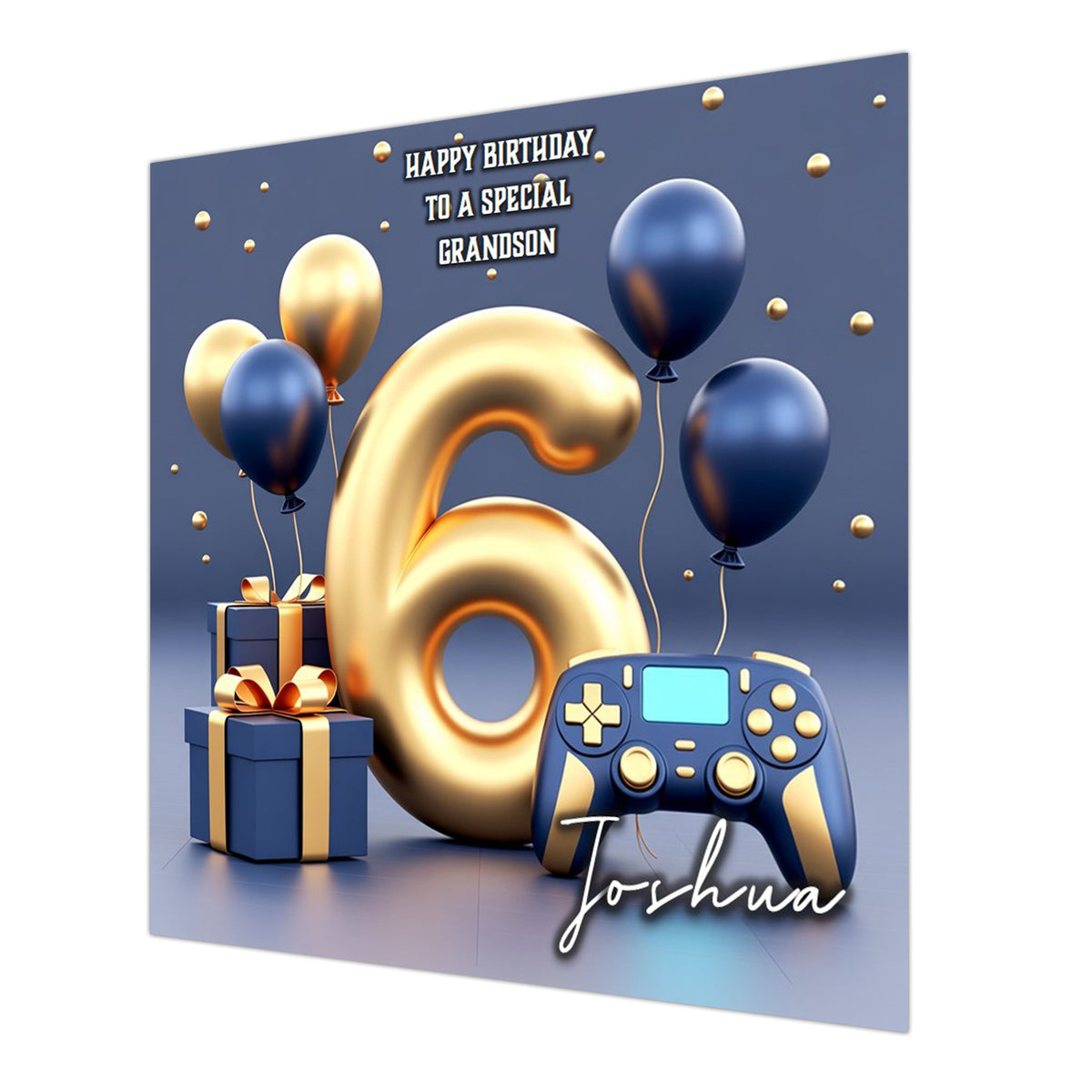 6th Gaming Birthday Card for Boys Personalised, Grandson, Son, Nephew