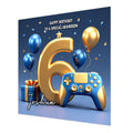 6th Gaming Birthday Card for Boys Personalised, Grandson, Son, Nephew