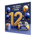 12th Gaming Birthday Card for Boys Personalised, Grandson, Son, Nephew