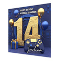 14th Gaming Birthday Card for Boys Personalised, Grandson, Son, Nephew