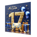 17th Gaming Birthday Card for Boys Personalised, Grandson, Son, Nephew