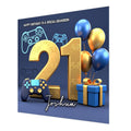 21st Gamer Birthday Card For Boys, Grandson, Son, Nephew, Brother, Gaming, Personalised