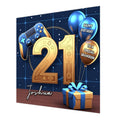 21st Gaming Birthday Card for Boys Personalised, Grandson, Son, Nephew