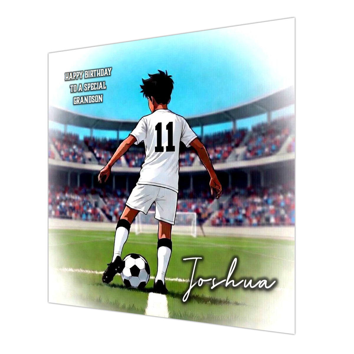 11th Birthday Card for Boys Personalised, Grandson, Son, Nephew, Football