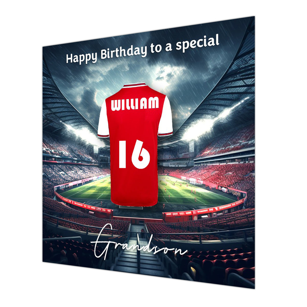 Football Birthday Card, Boys, Personalised, Son, Grandson, Nephew Brother,