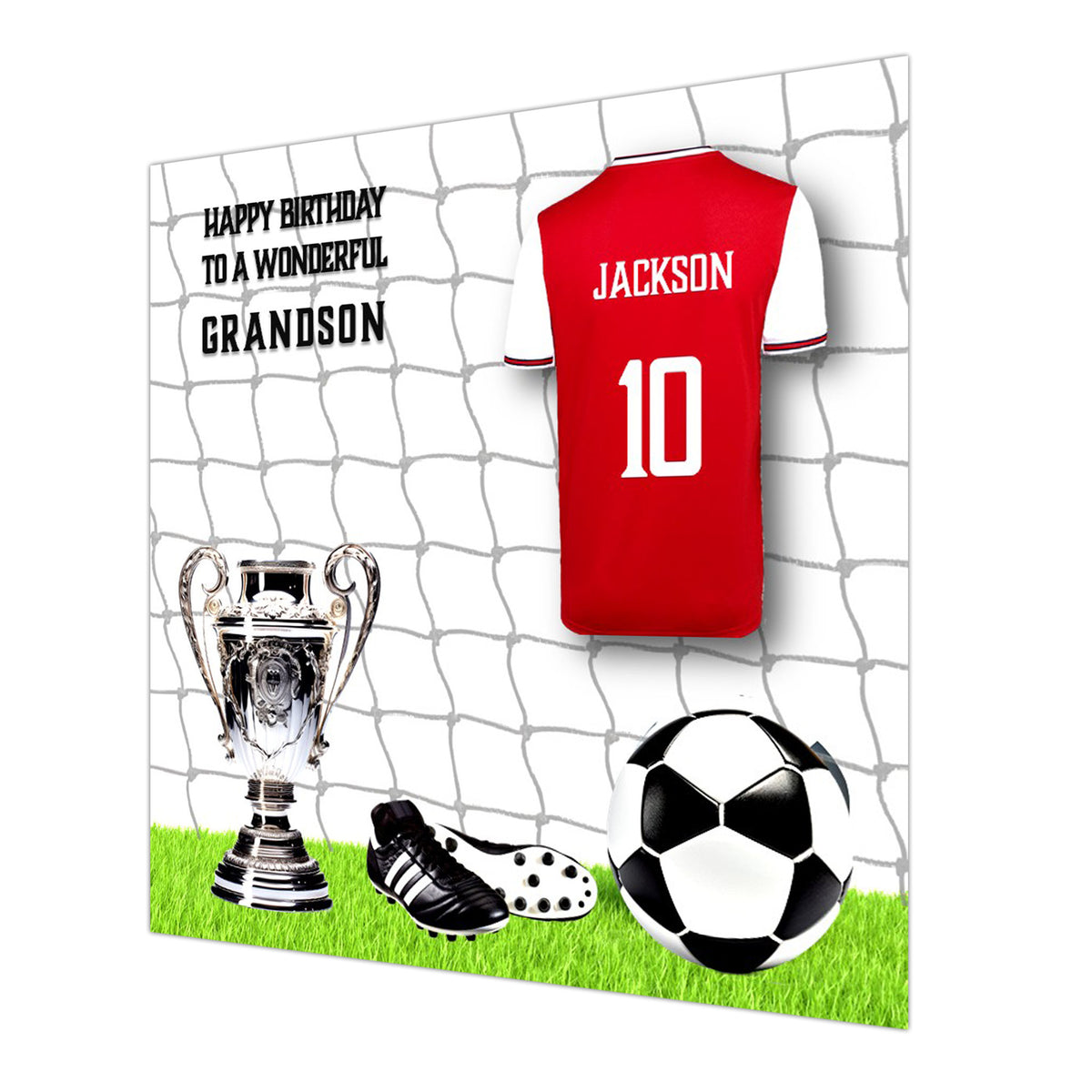 Football Birthday Card, Boys, Personalised, Son, Grandson, Nephew Brother,