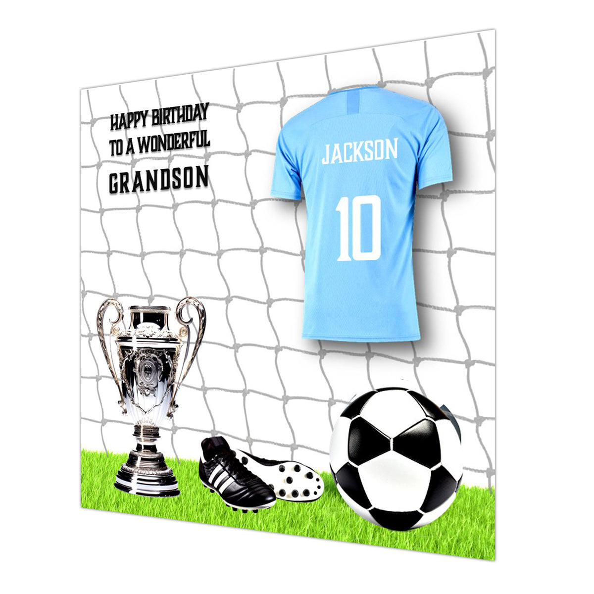 Football Birthday Card for Boys, Personalised, Men, Son, Grandson, Brother, Nephew, Friend,