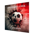 7th Football Birthday Card For Boys, Grandson, Son, Nephew, Brother, Blue, Red or Green, Personalised