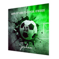 Personalised 10th Birthday Card - Green Football Birthday Number