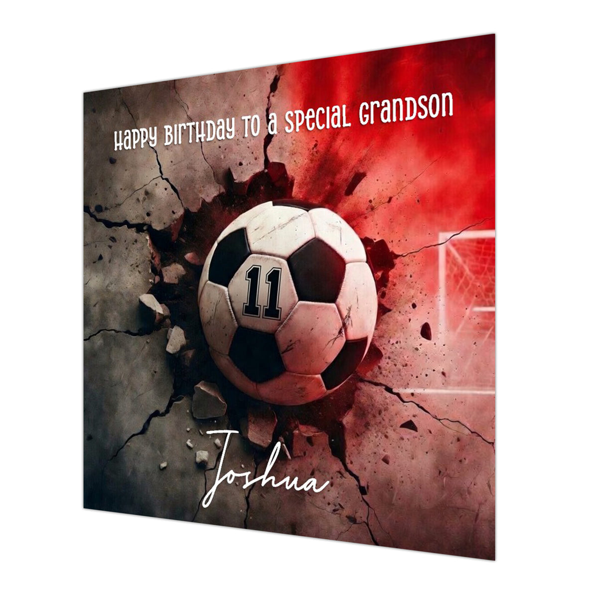 11th Football Birthday Card, Boys, Personalised, Son, Grandson, Nephew