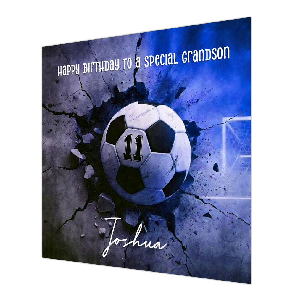 11th Football Birthday Card, Boys, Personalised, Son, Grandson, Nephew