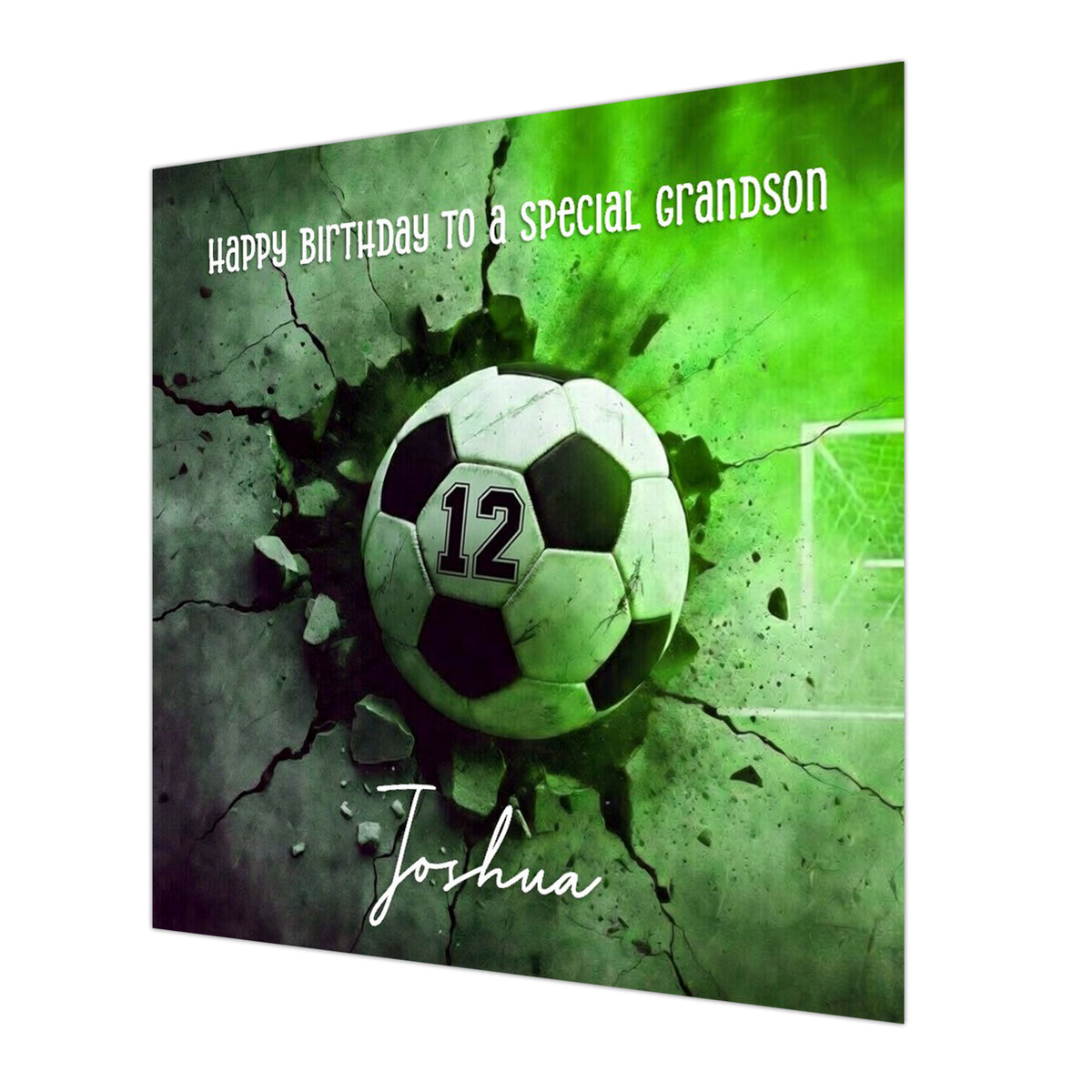 12th Football Birthday Card, Boys, Personalised, Son, Grandson, Nephew