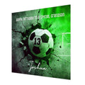 Personalised 13th Birthday Card - Green Football Birthday Number