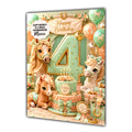 4th Birthday Card For Girls, Daughter, Granddaughter, Niece, Sister, Horse Pony Girl,