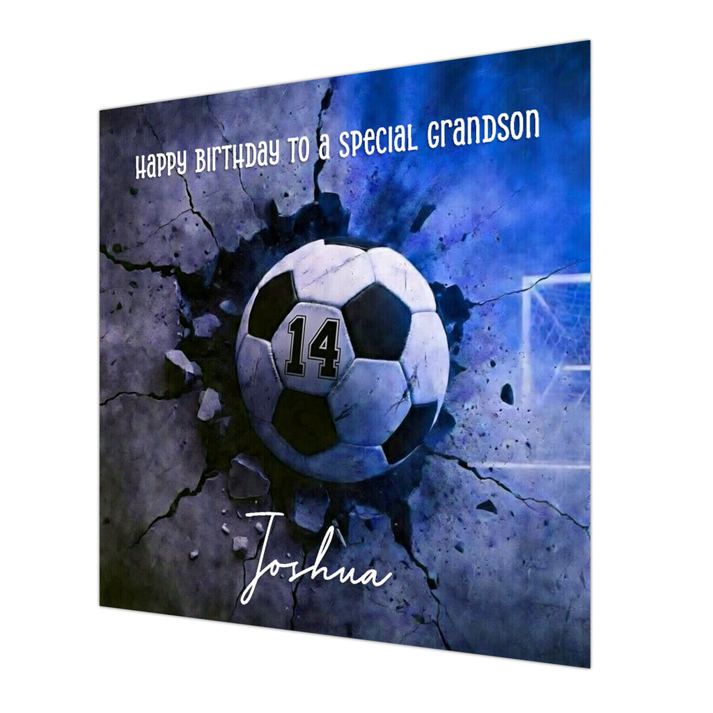 14th Football Birthday Card, Boys, Personalised, Son, Grandson, Nephew