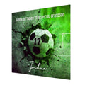 Personalised 17th Birthday Card - Green Football Birthday Number