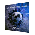 Personalised 18th Birthday Card - Blue Football Birthday Number