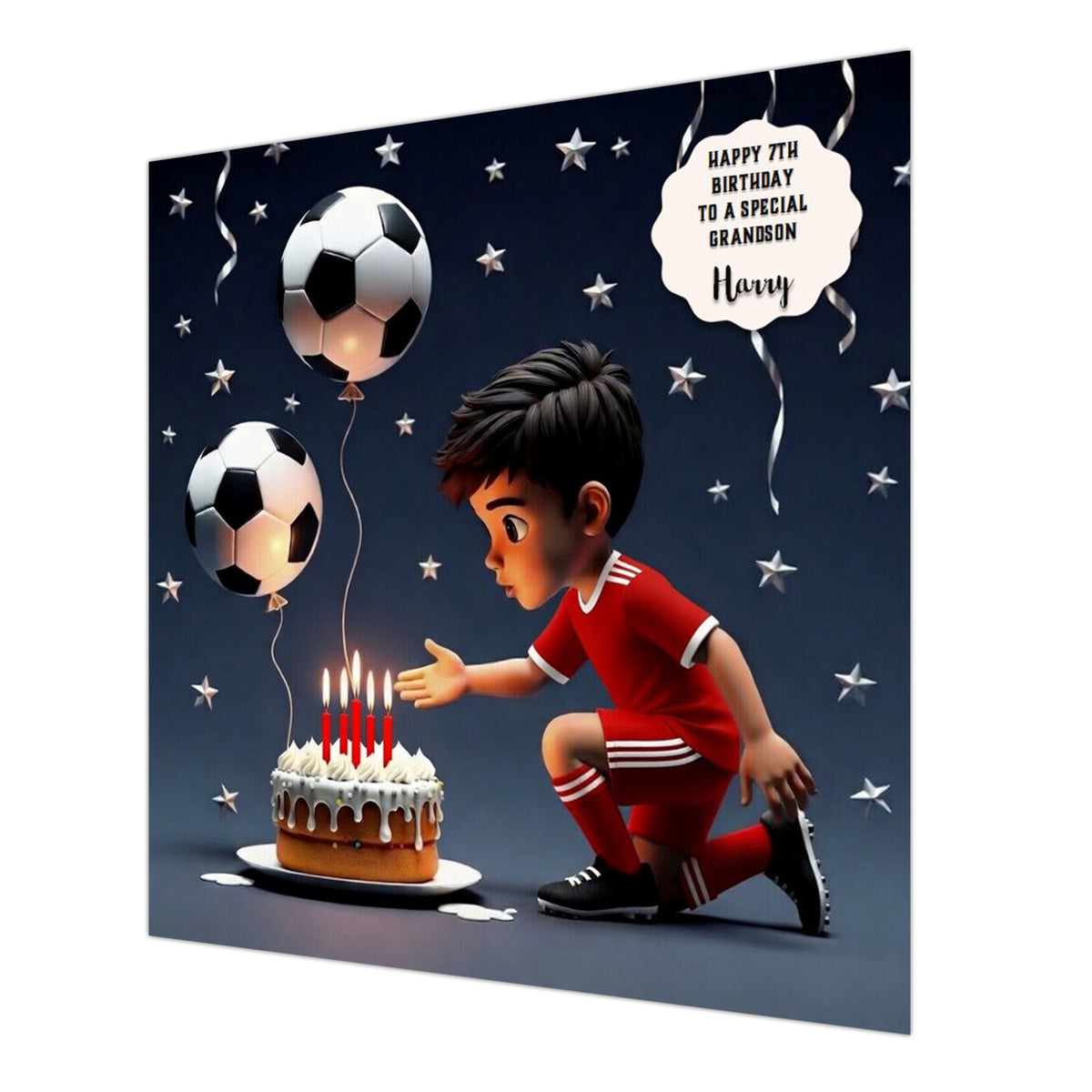 Football Birthday Card, Boys, Personalised, Son, Grandson, Nephew Brother,