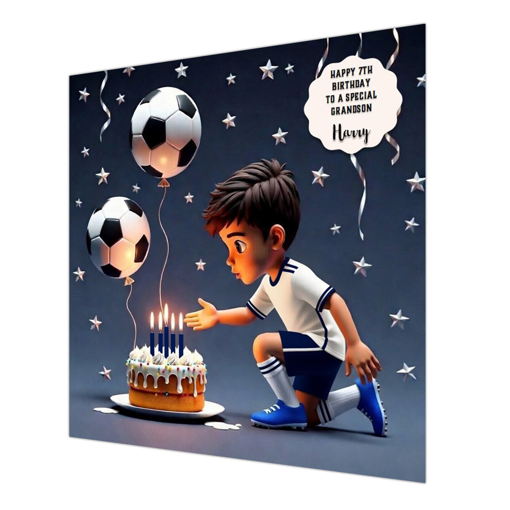 Football Birthday Card for Boys, Personalised, Men, Son, Grandson, Brother, Nephew, Friend,