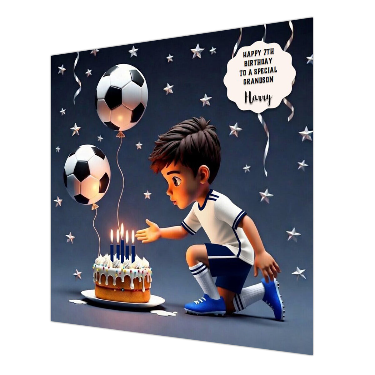 Football Birthday Card for Boys, Personalised, Men, Son, Grandson, Brother, Nephew, Friend,