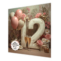 Personalised 12th Wedding Anniversary Card Special Couple, Son, Daughter, Granddaughter