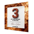 3rd Leather Wedding Anniversary Card For Husband, Wife or Special Couple Personalised