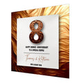 8th Bronze Wedding Anniversary Card For Husband, Wife or Special Couple Personalised
