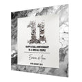 11th Steel Wedding Anniversary Card For Husband, Wife or Special Couple Personalised