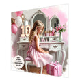 Personalised 10th Birthday Card - Girl in a Pink Dress - Blonde Hair