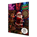 Personalised Christmas Card - Santa and Reindeer Playing Darts