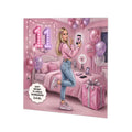 Personalised 11th Birthday Card - Girl Making a Video - Blonde Hair