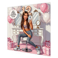 Personalised 12th Birthday Card - Girl Taking a Selfie - Brown Hair