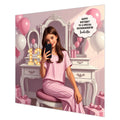 Personalised 13th Birthday Card - Girl Taking a Selfie - Brown Hair