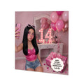Personalised 14th Birthday Card - Girl Taking a Selfie at a Dressing Table - Black Hair